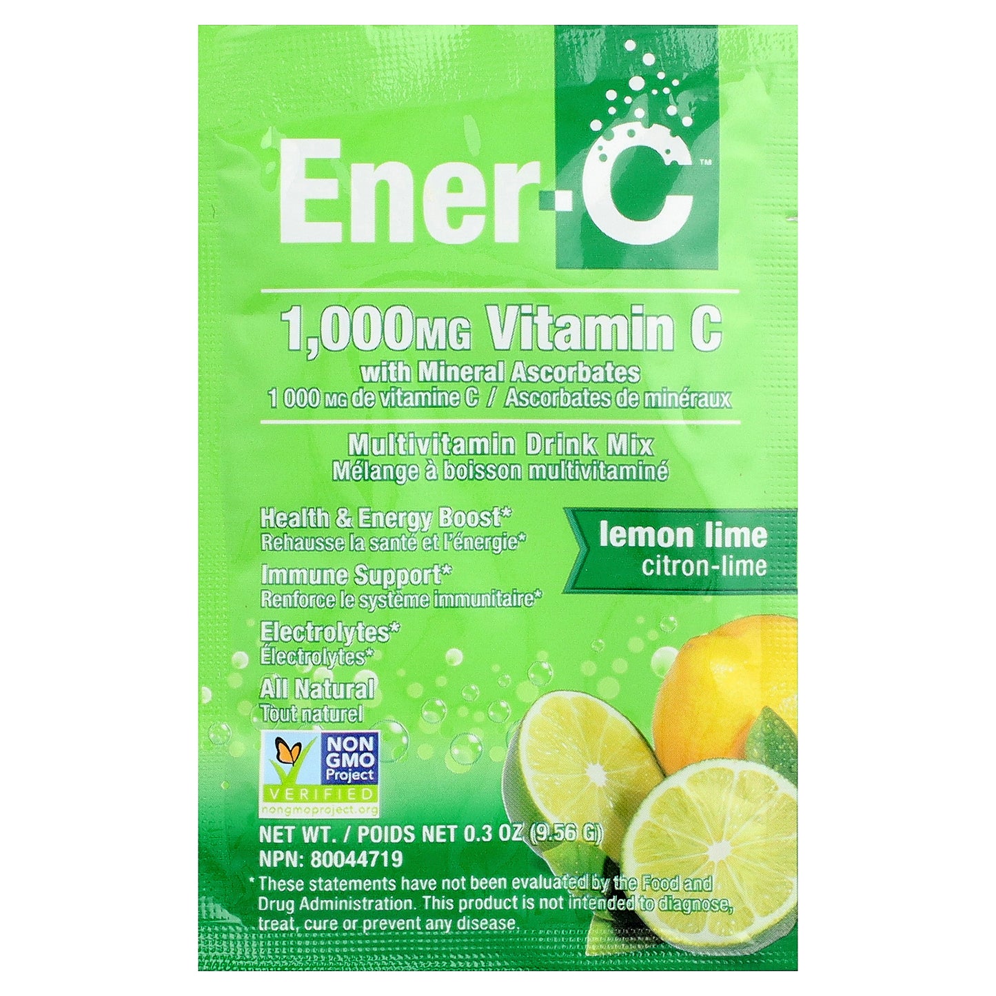 Ener-C, Bubbly Multivitamin Drink Mix, Lemon Lime, 30 Packets, 0.3 oz (9.56 g) Each