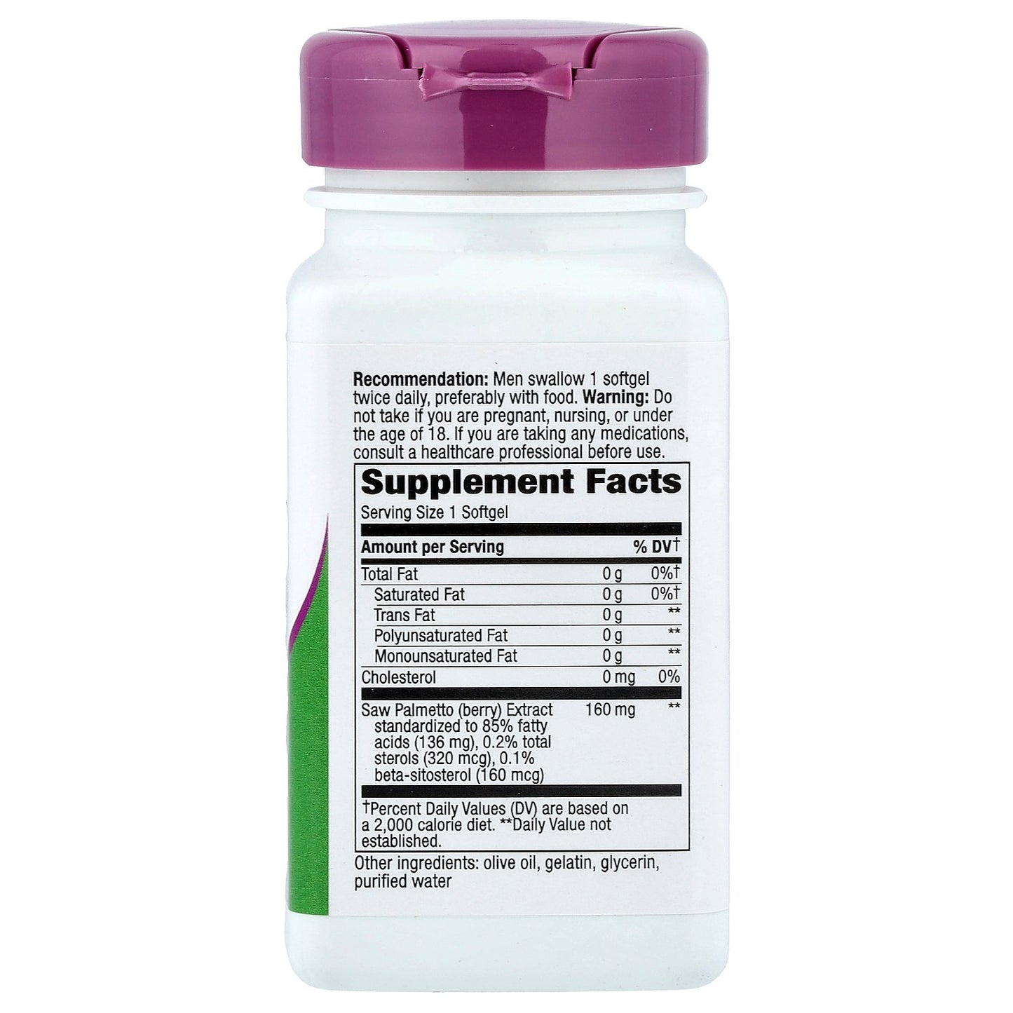 Nature's Way, Saw Palmetto, 160 mg, 60 Softgels