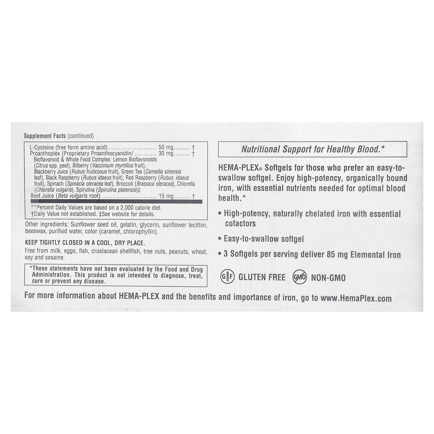 NaturesPlus, Hema-Plex® Iron, 60 Fast-Acting Softgels