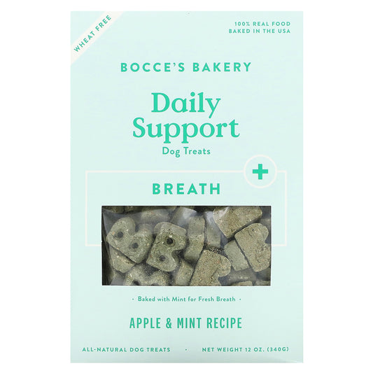 Bocce's Bakery, Daily Support Dog Treats, Apple & Mint, 12 oz (340 g)