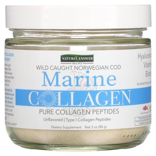 Nature's Answer, Marine Collagen, Wild Caught Norwegian Cod, Unflavored, 3 oz (88 g)