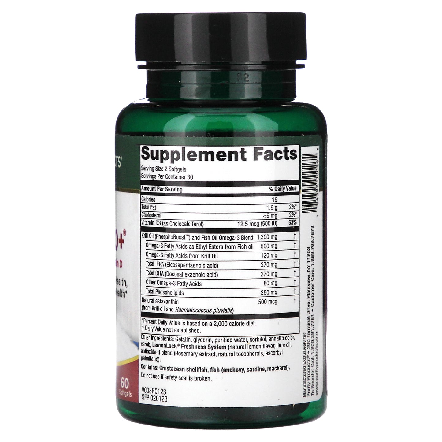 Purity Products, Krill Omega 50+, 60 Softgels