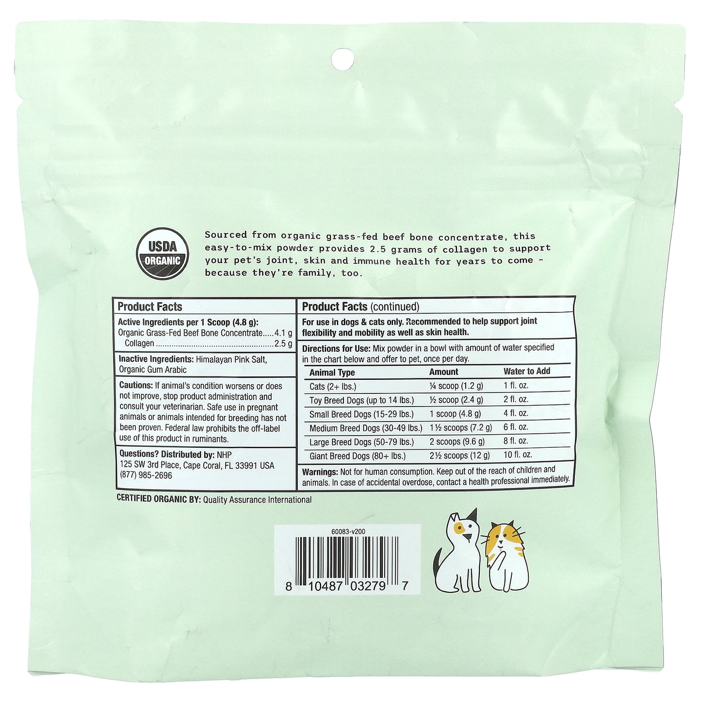 Dr. Mercola, Bark & Whiskers™, Organic Collagen Powder, For Dogs & Cats , 5.07 oz (144 g)