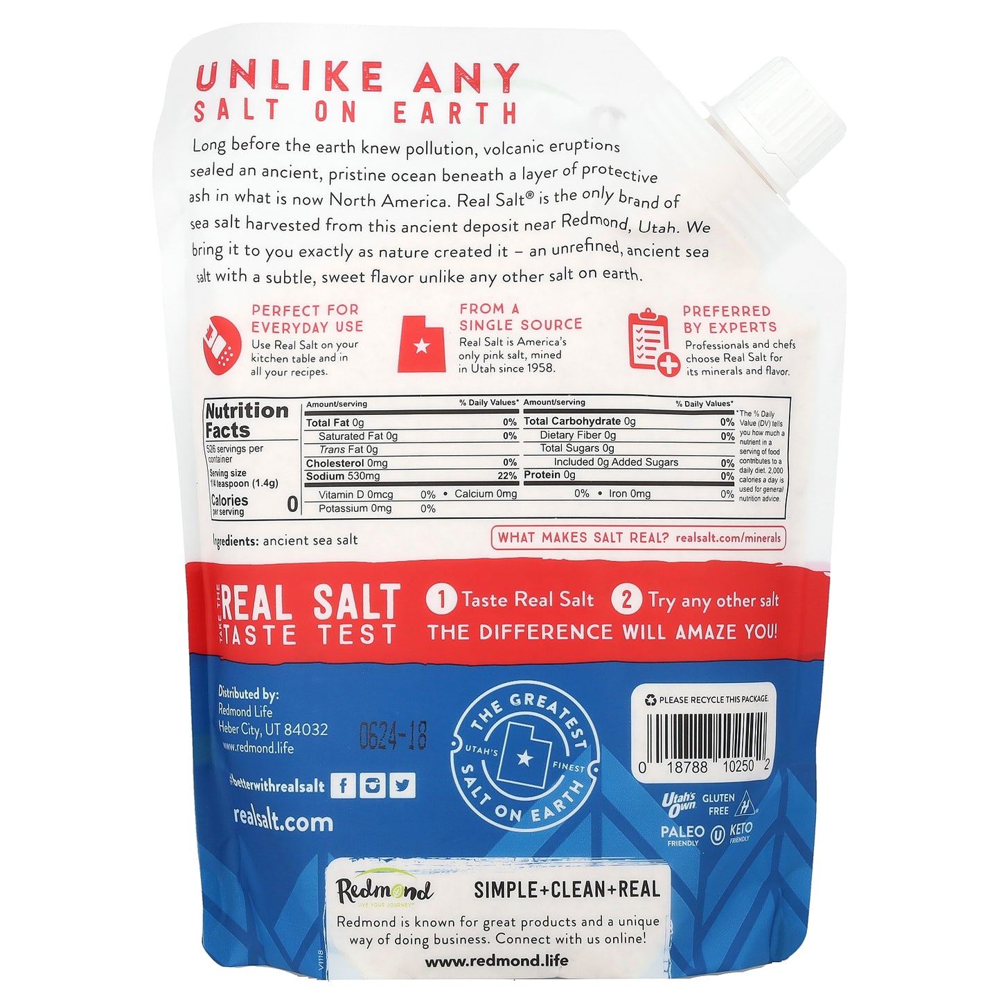 Redmond, Real Salt®, Ancient Fine Sea Salt, 26 oz (737 g)