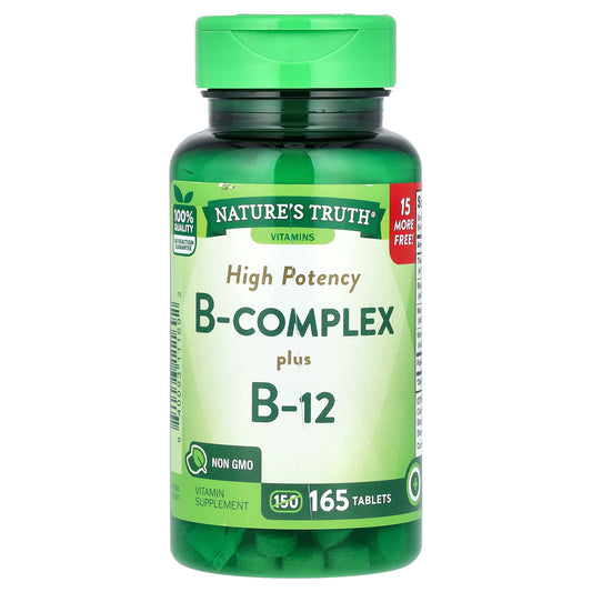 Nature's Truth, High Potency B-Complex Plus B-12, 165 Tablets