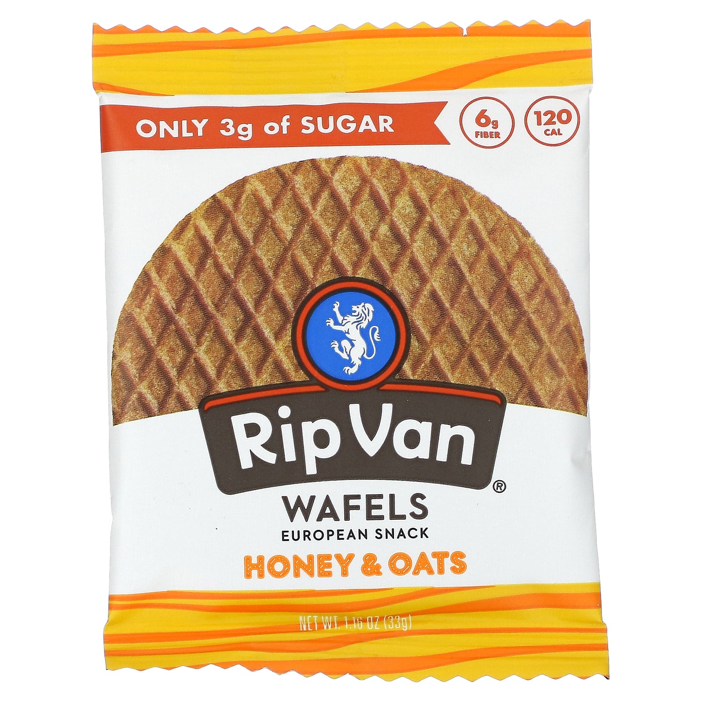 Rip Van Wafels, Honey & Oat, 4 Pack, 1.16 oz (33 g) Each