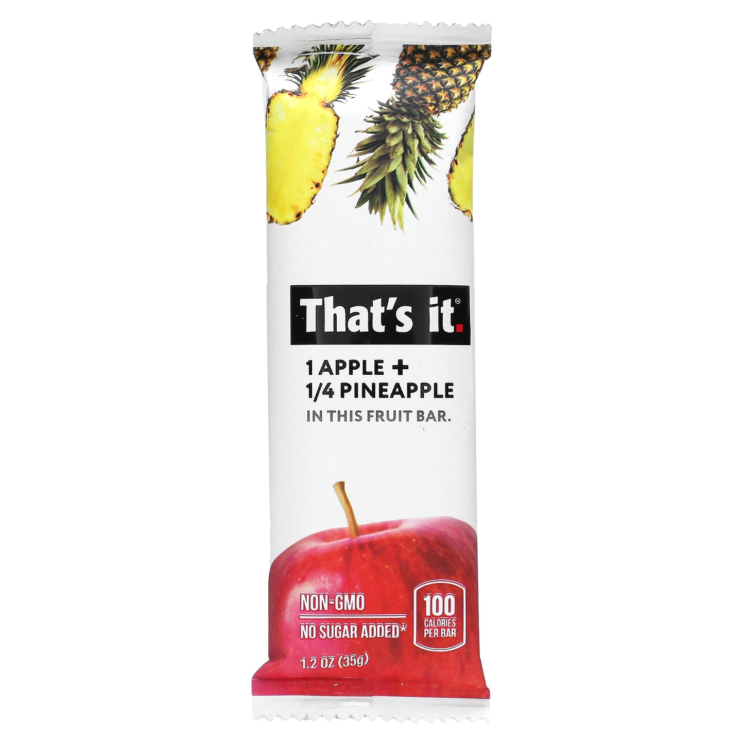 That's It, Fruit Bar, Apple + Pineapple, 12 Bars, 1.2 oz (35 g) Each