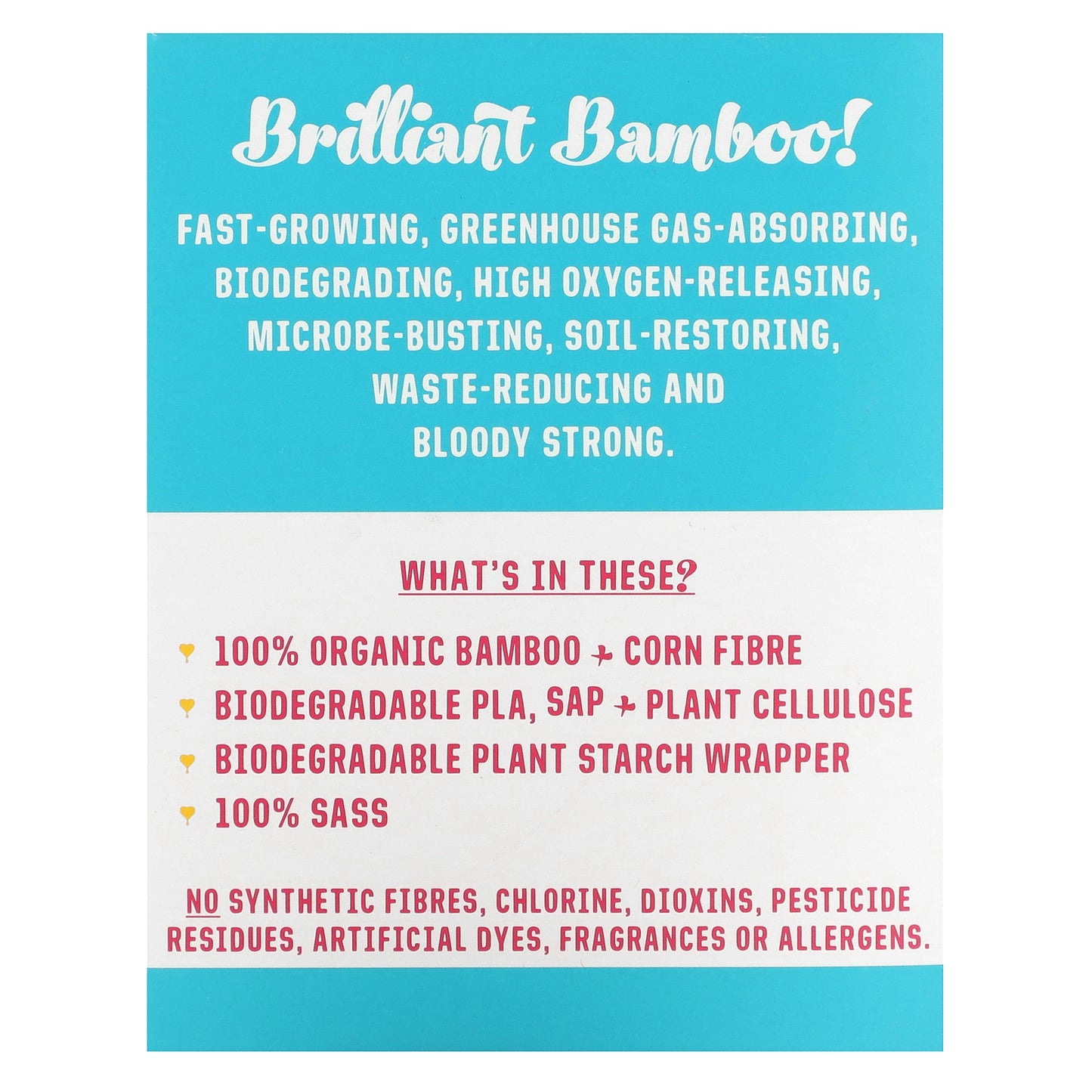 Here We Flo, Bamboo Night Pads Ultra Thin with Wings, 14 Pads