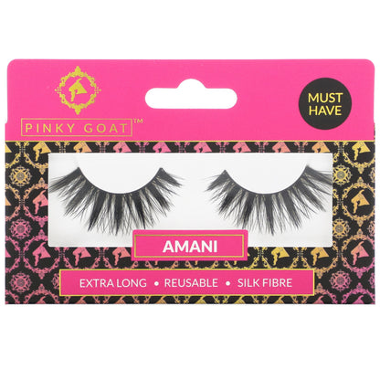 Pinky Goat, Amani, Extra Long False Eyelashes, 1 Pair