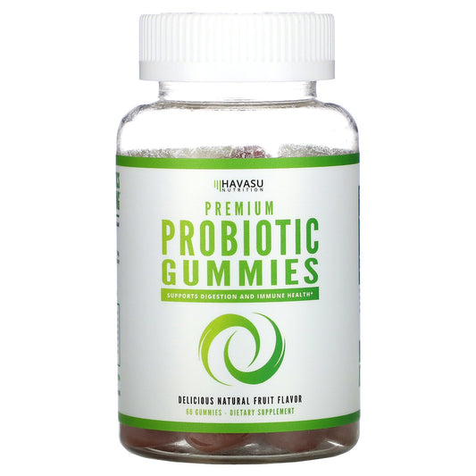 Havasu Nutrition, Premium Probiotic Gummies, Natural Fruit , 60 Gummies