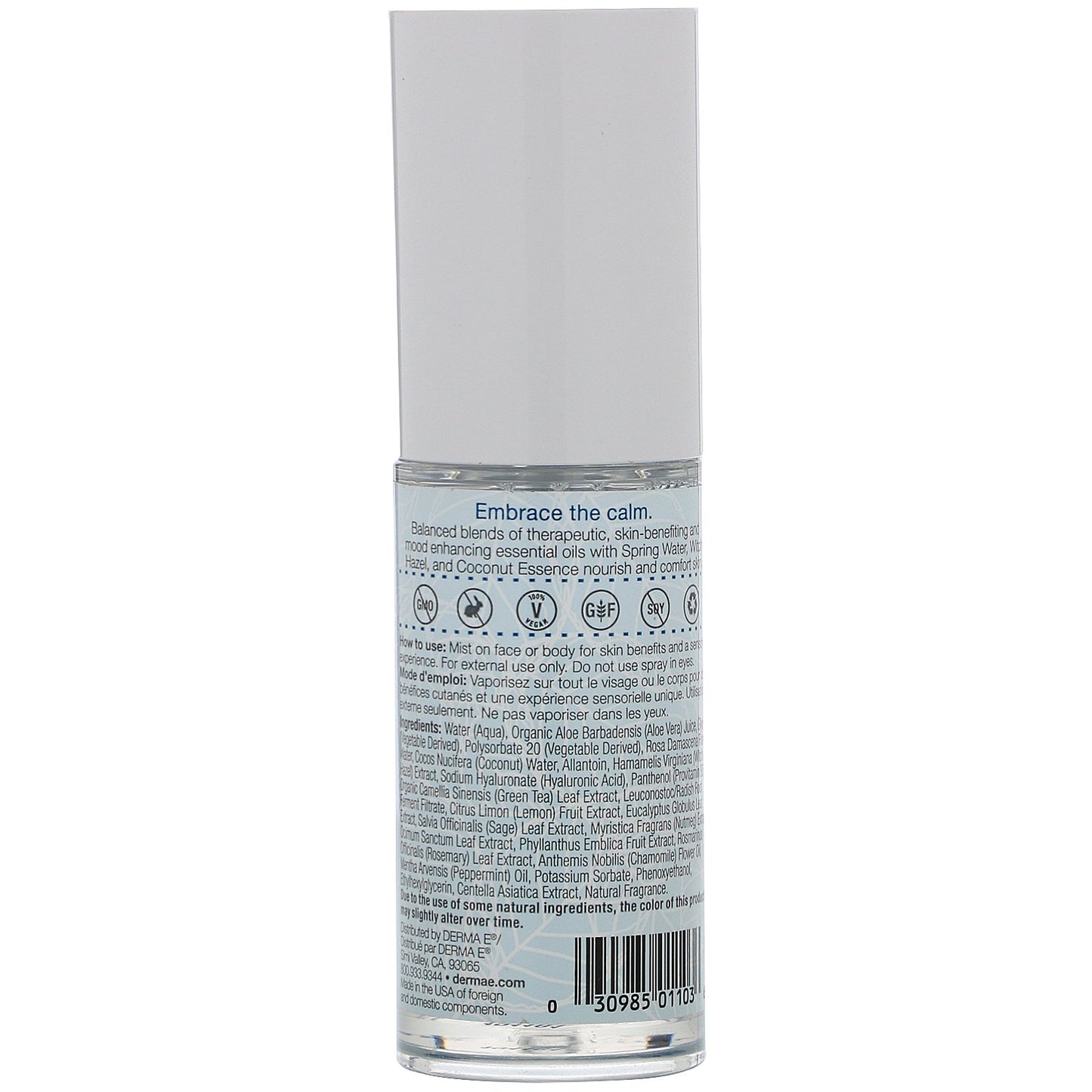 DERMA E, Skin Beneficial Mist, Calm, 1 fl oz (30 ml)