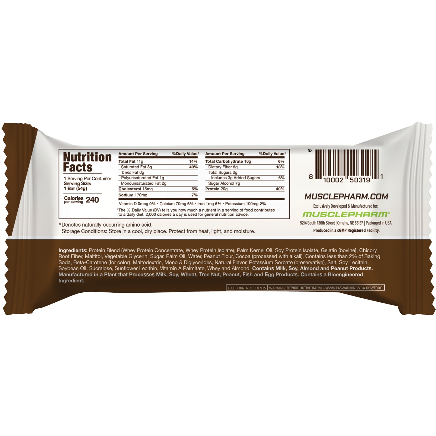 MusclePharm, Combat Ready™ Protein Bar, Chocolate Peanut Butter Cup, 1.9 oz (54 g)