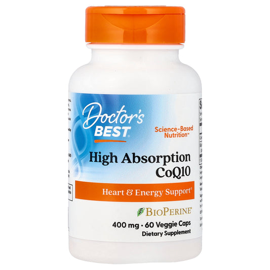 Doctor's Best, High Absorption CoQ10 with BioPerine®, 60 Veggie Caps