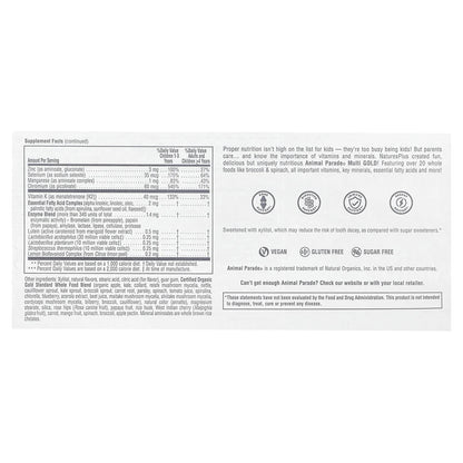 NaturesPlus, Animal Parade® Gold, Children's Chewable Multivitamin, Orange, 120 Animal-Shaped Tablets