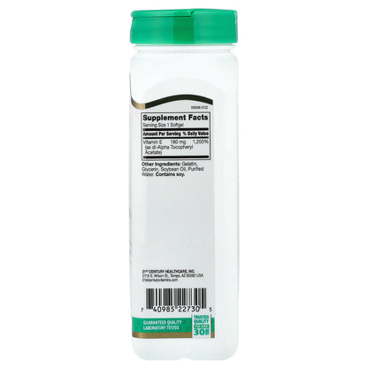 21st Century, Vitamin E, 180 mg (400 IU), 250 Softgels