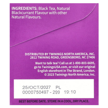 Twinings, Flavored Black Tea, Blackcurrant Breeze, 20 Tea Bags, 1.41 oz (40 g)