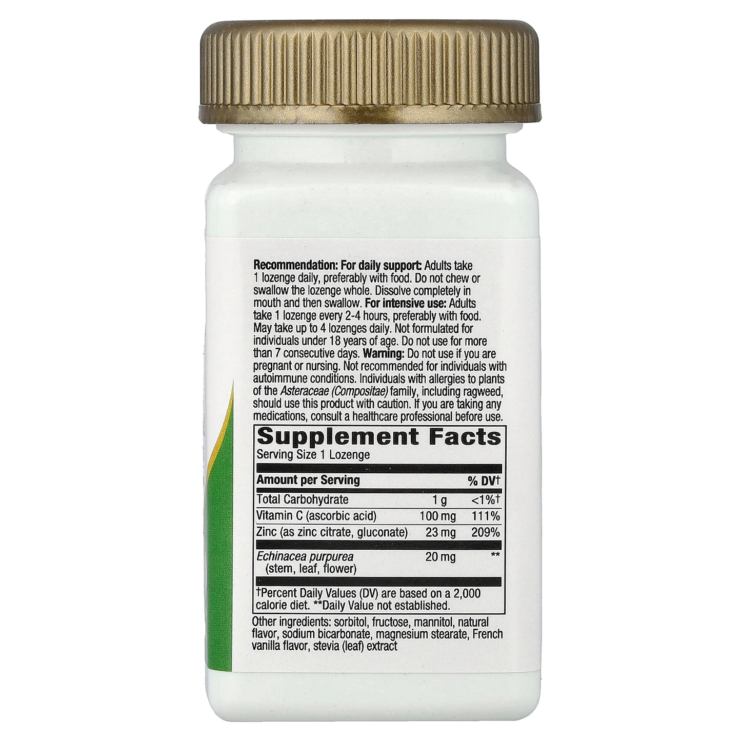 Nature's Way, Zinc With Vitamin C & Echinacea, Wild Berry, 60 Vegan Lozenges