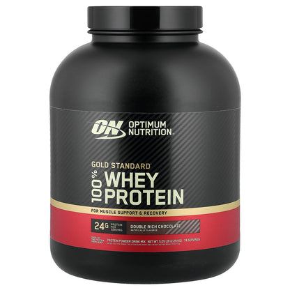 Optimum Nutrition, Gold Standard® 100% Whey Protein, Double Rich Chocolate, 5.05 lb (2.29 kg)