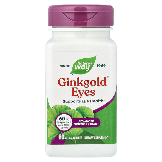 Nature's Way, Ginkgold® Eyes, 60 Vegan Tablets
