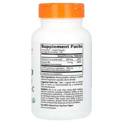 Doctor's Best, 5-HTP, Enhanced with Vitamins B6 & C, 120 Veggie Caps