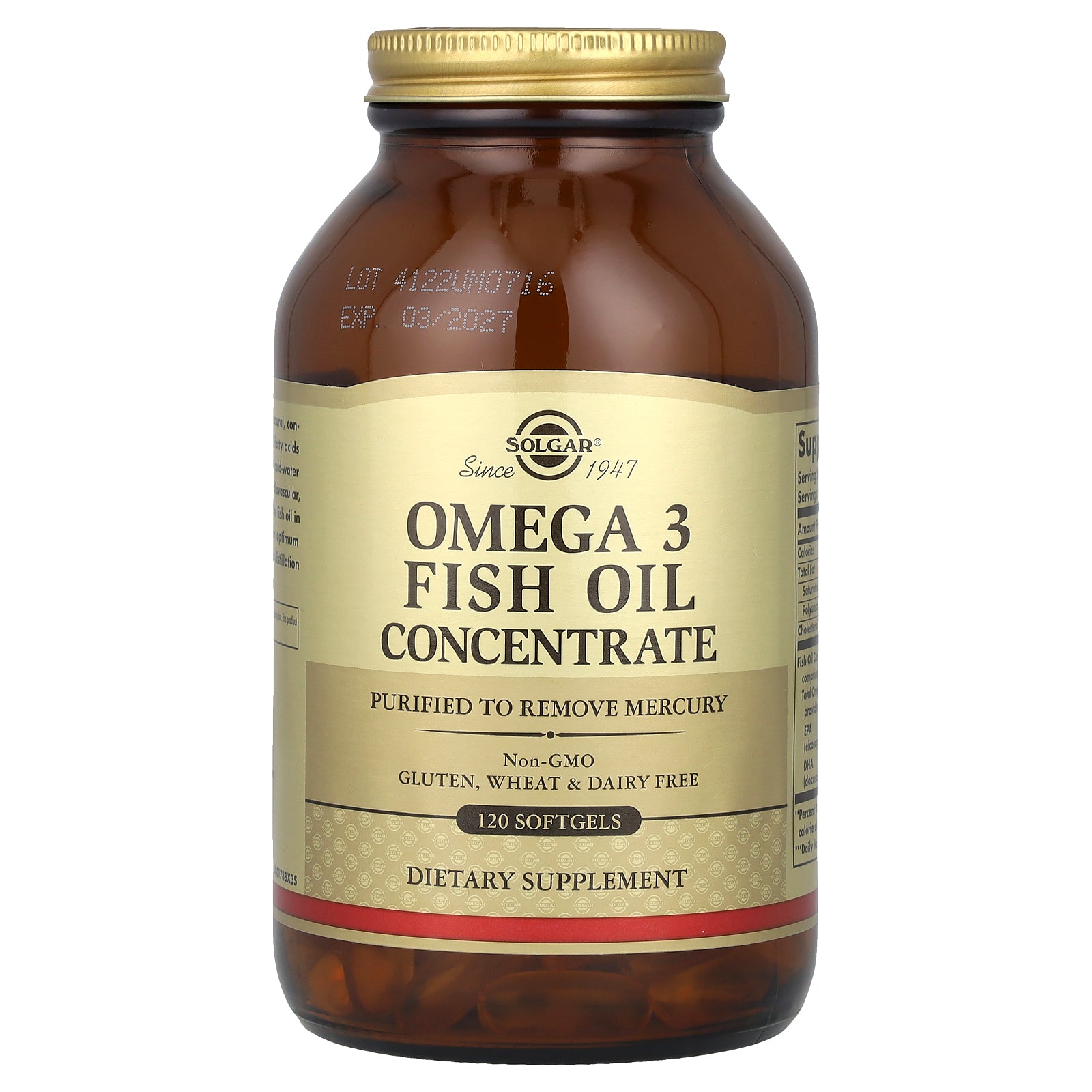 Solgar, Omega 3 Fish Oil Concentrate, 120 Softgels