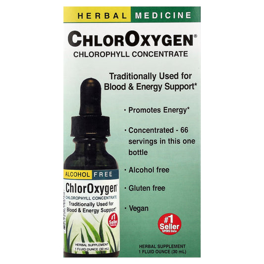 Herbs Etc., ChlorOxygen®, Chlorophyll Concentrate, Alcohol Free, 1 fl oz (30 ml)