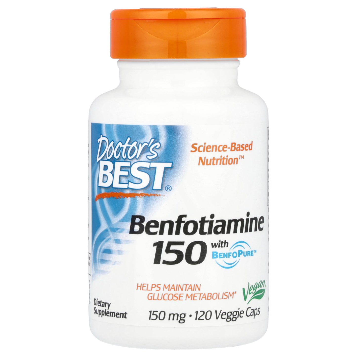 Doctor's Best, Benfotiamine 150 with BenfoPure™, 150 mg, 120 Veggie Caps