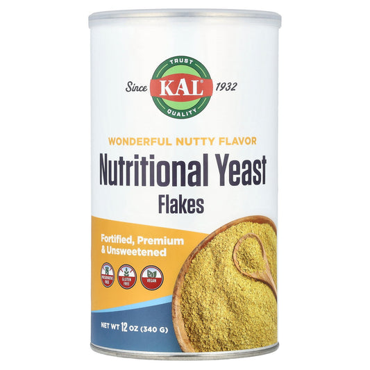 KAL, Nutritional Yeast Flakes, Wonderful Nutty, 12 oz (340 g)