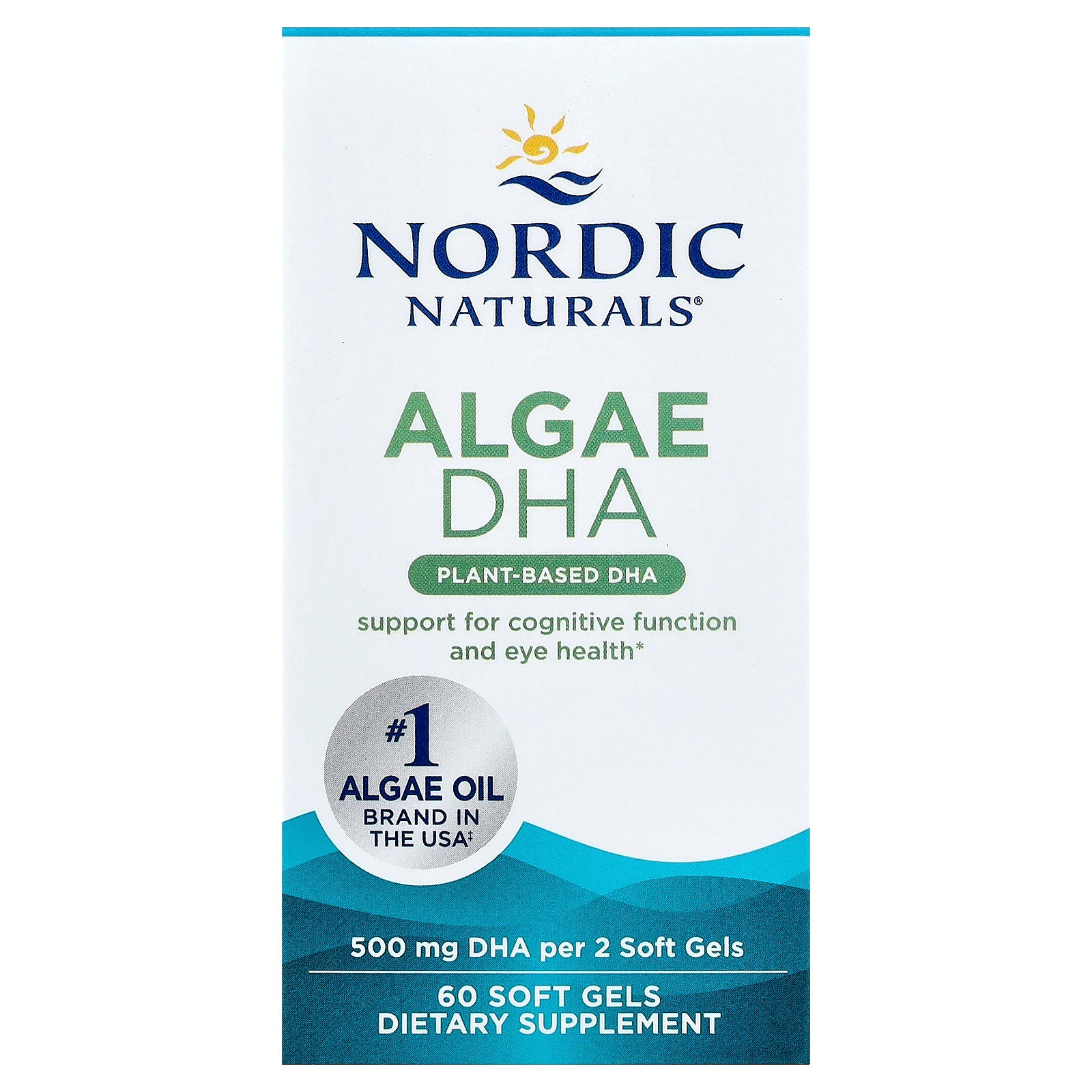 Nordic Naturals, Algae DHA, 60 Soft Gels (250 mg per Soft Gel )