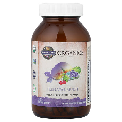 Garden of Life, Organics, Prenatal Multi, 180 Vegan Tablets