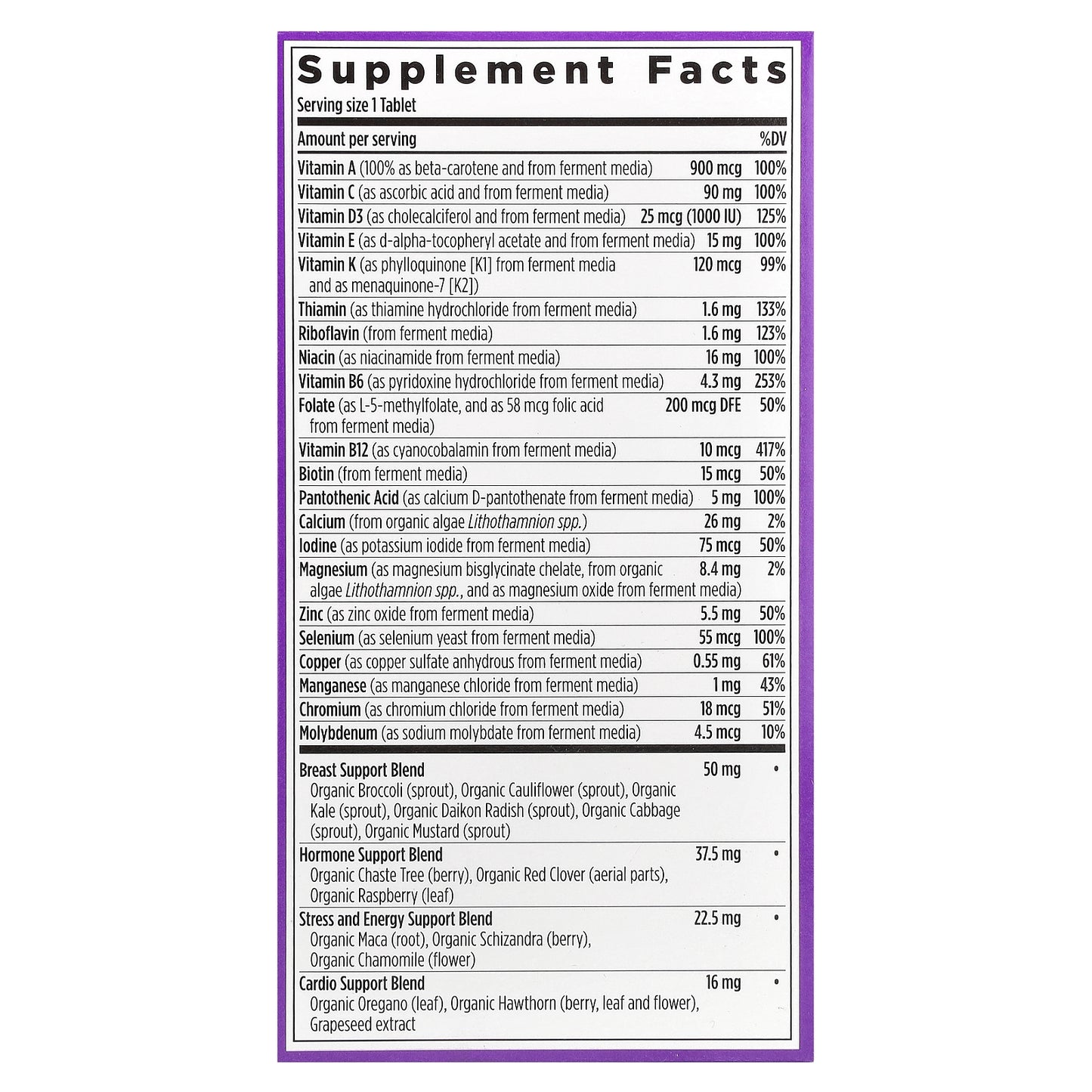 New Chapter, One Daily Every Woman's™ Multivitamin 40+, 72 Vegetarian Tablets