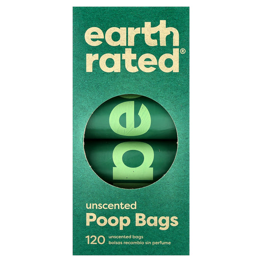 Earth Rated, Dog Poop Bags, Unscented, 120 Bags