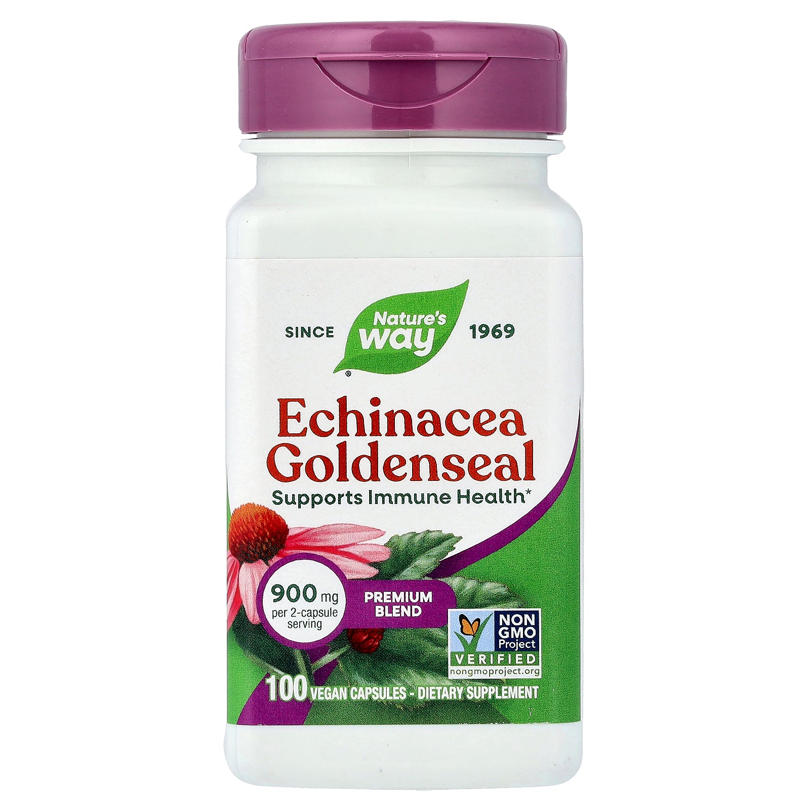 Nature's Way, Echinacea Goldenseal, 100 Vegan Capsules