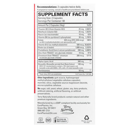 Terry Naturally, Healthy Feet & Nerves™, 120 Capsules