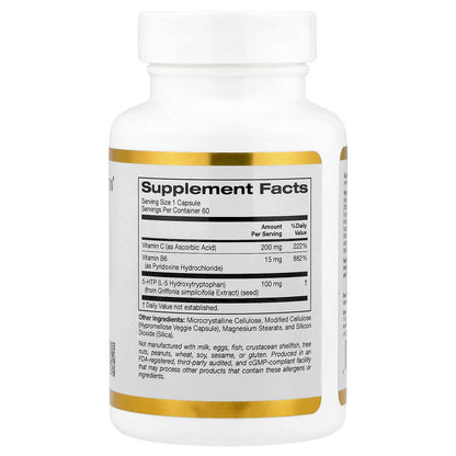 California Gold Nutrition, 5-HTP with Vitamin B6 & Vitamin C, 60 Veggie Capsules