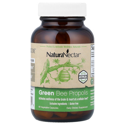 NaturaNectar, Green Bee Propolis, 60 Vegetable Capsules