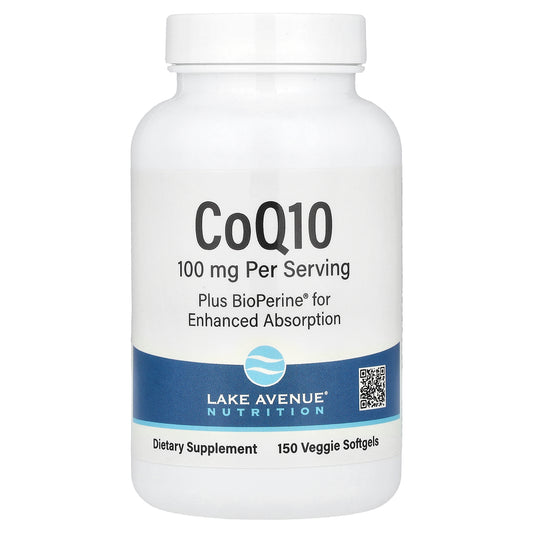 Lake Avenue Nutrition, CoQ10 with Bioperine® Black Pepper Extract, 150 Veggie Softgels
