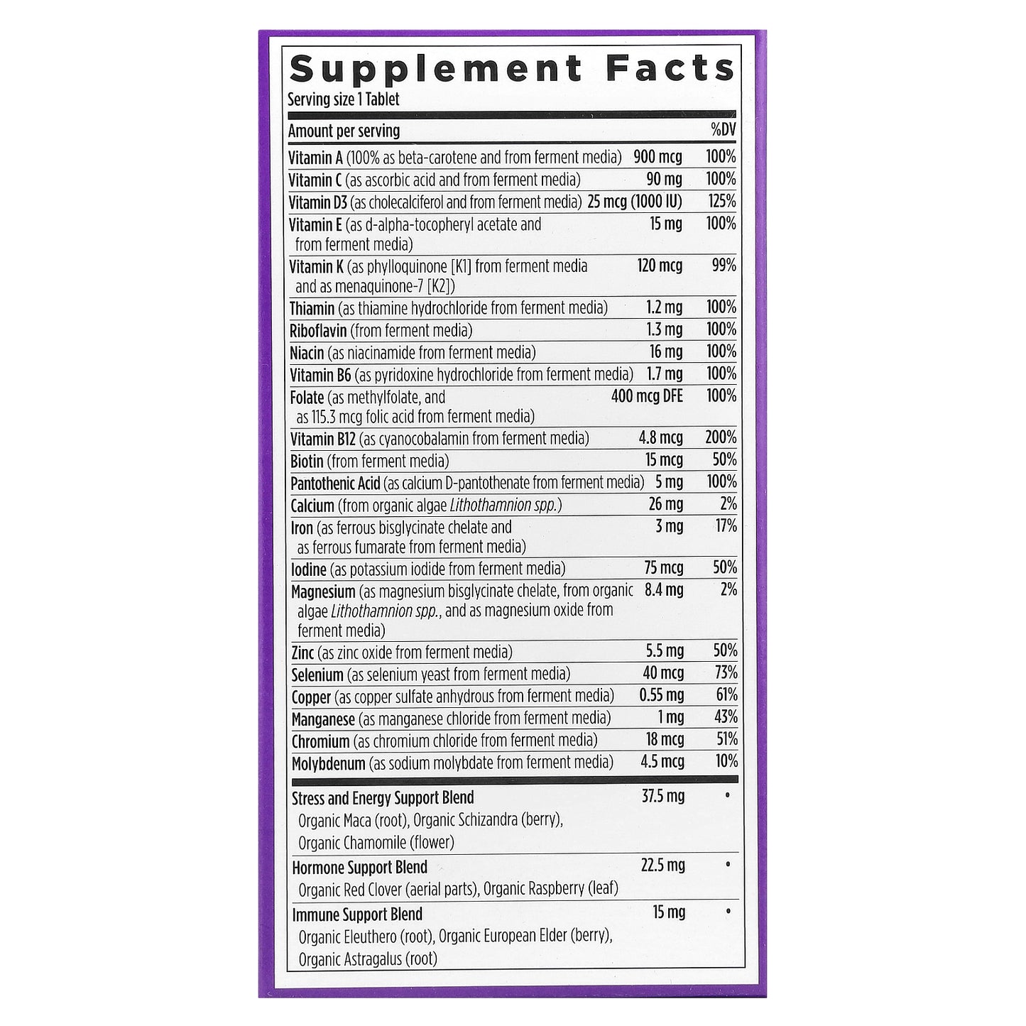 New Chapter, One Daily Every Woman's™ Multivitamin, 72 Vegetarian Tablets