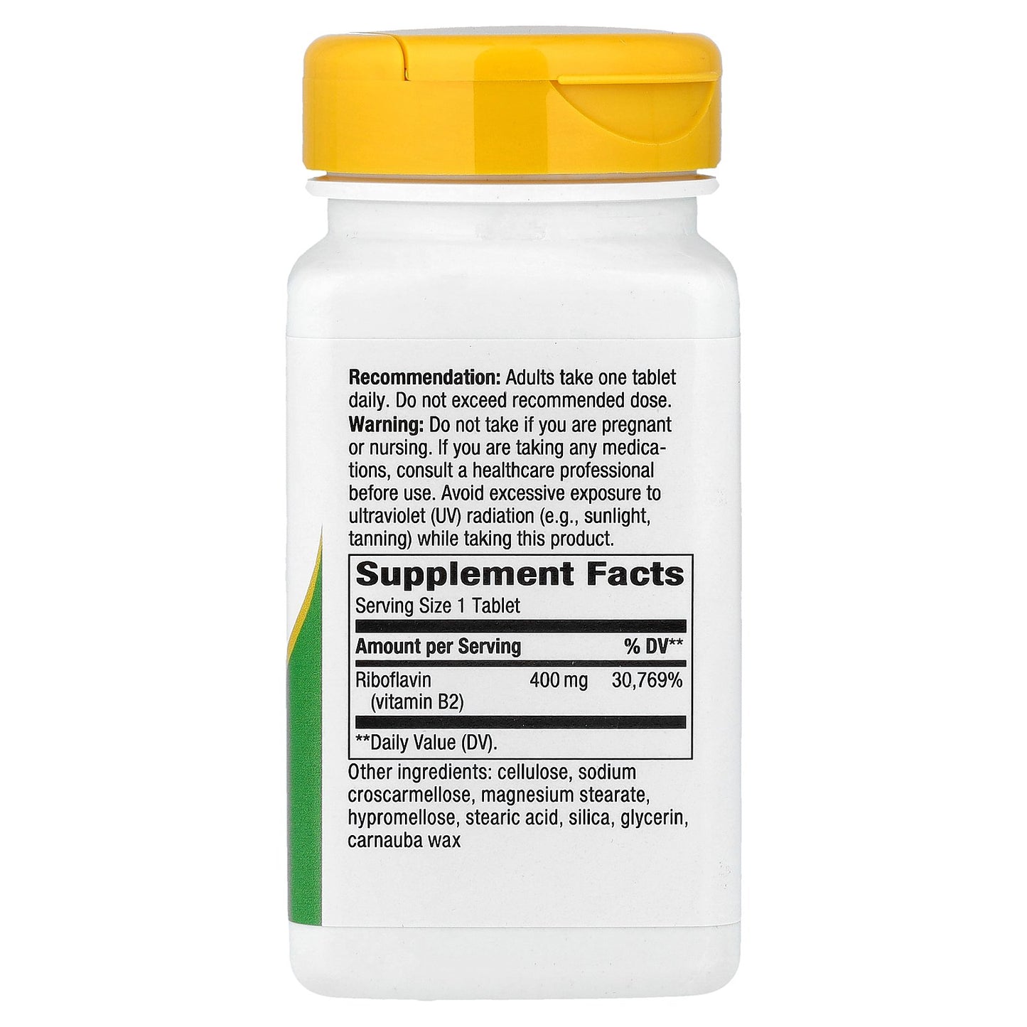 Nature's Way, Riboflavin Vitamin B2, 400 mg, 30 Tablets