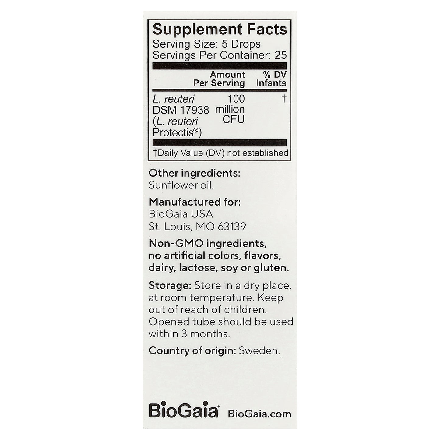 BioGaia, Protectis® Baby, Probiotic Drops, 100 Million CFU, 0.17 fl oz (5 ml)