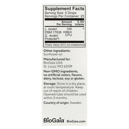 BioGaia, Protectis® Baby, Probiotic Drops, 100 Million CFU, 0.17 fl oz (5 ml)