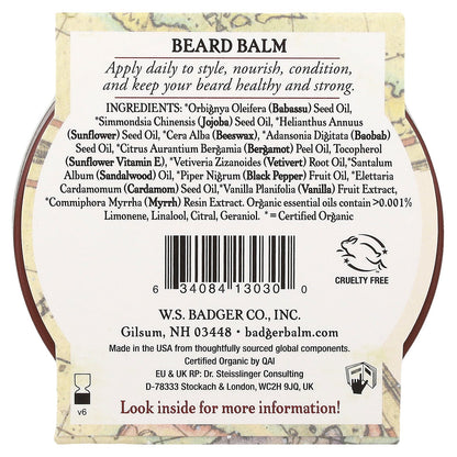 Badger, Beard Balm, Bergamot & Vanilla, 2 oz (56 g)