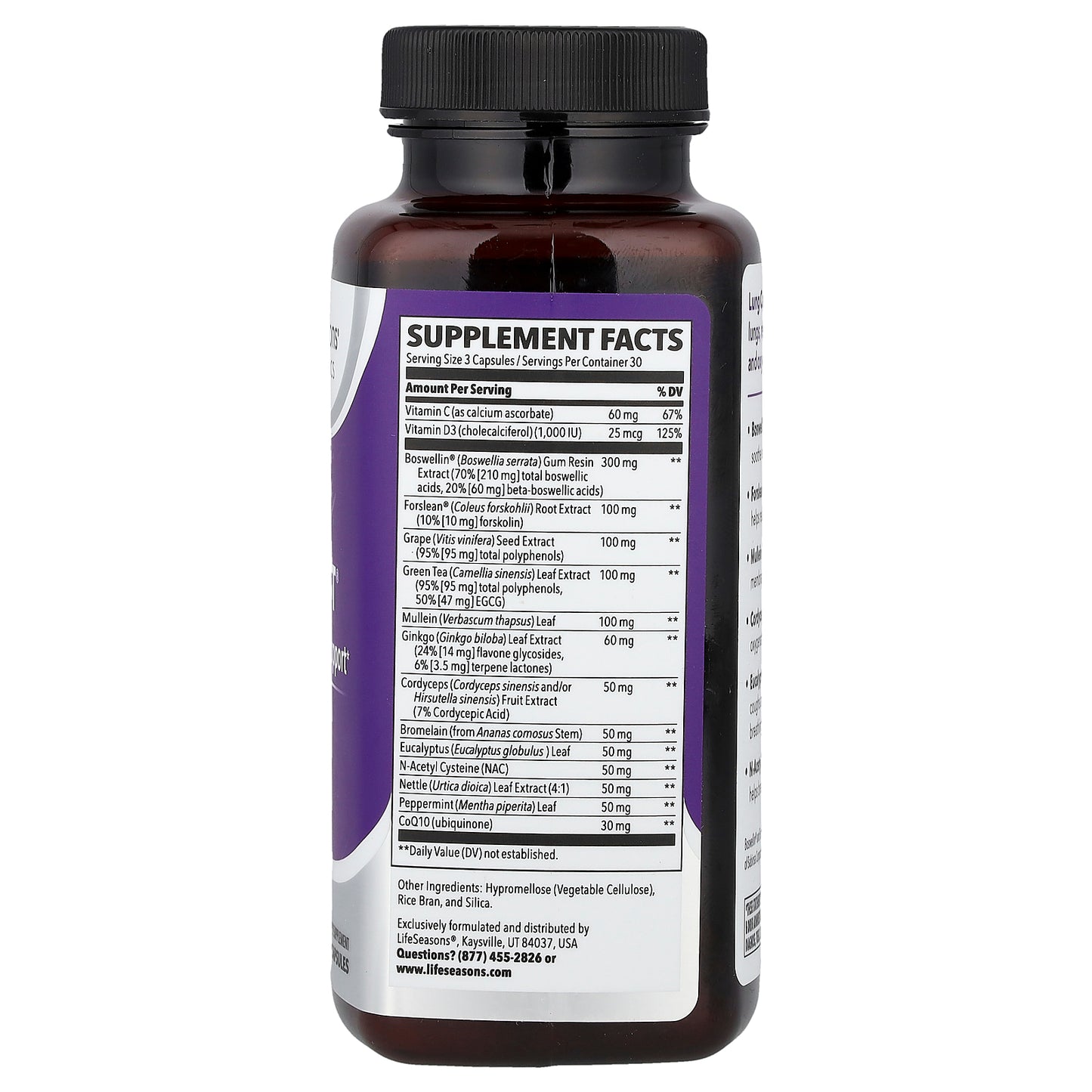 LifeSeasons, Lung Capaci-T®, Respiratory Support, 90 Veg Capsules