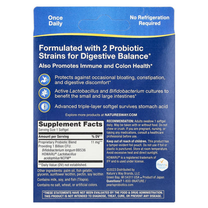 Nature's Way, Acidophilus Probiotic Pearls , 1 Billion CFU, 90 Softgels