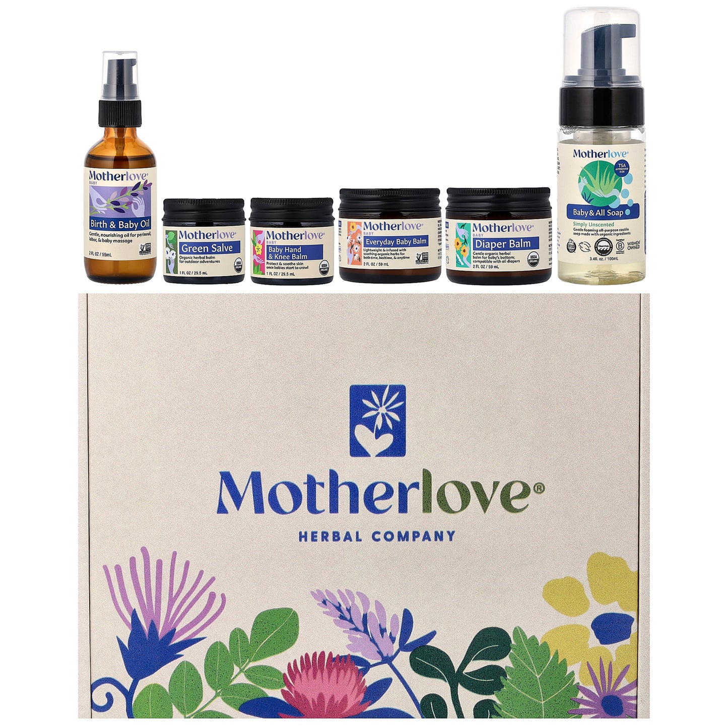 Motherlove, Baby Care Box, 6 Piece Set