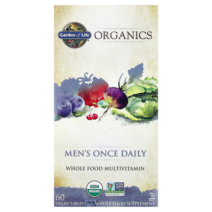 Garden of Life, Organics, Men's Once Daily, 60 Vegan Tablets