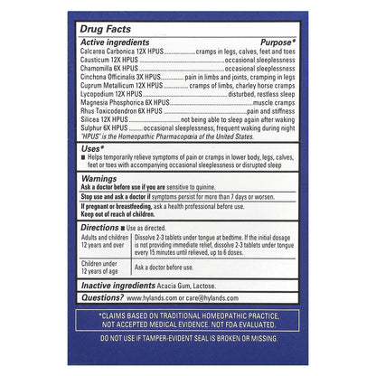 Hyland's Naturals, Leg Cramps PM, 50 Quick-Dissolving Tablets