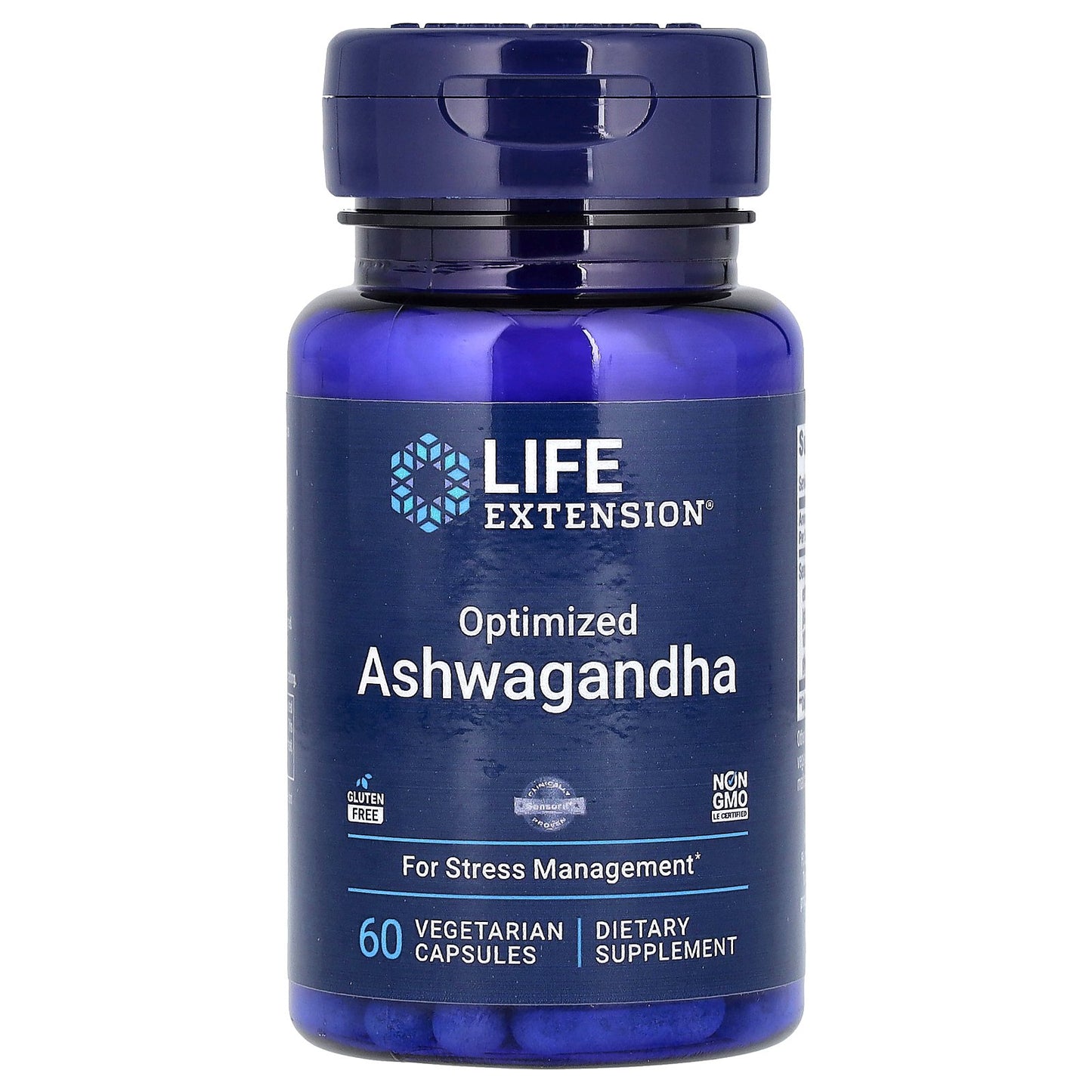 Life Extension, Optimized Ashwagandha, 60 Vegetarian Capsules (125 mg per Capsule)