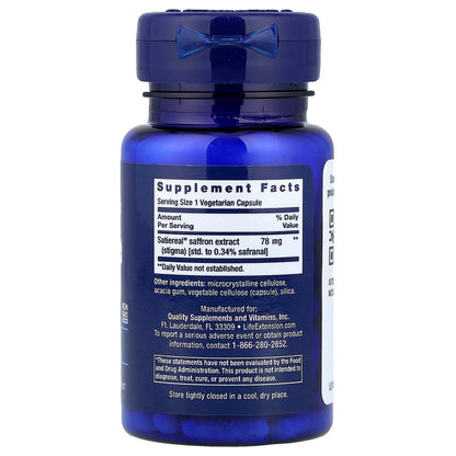 Life Extension, Optimized Saffron, 60 Vegetarian Capsules (78 mg per Capsule)