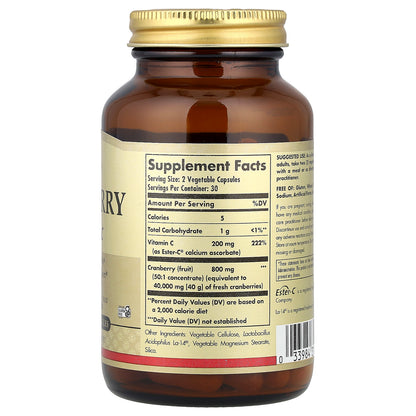 Solgar, Cranberry Plus Ester-C®, 60 Vegetable Capsules